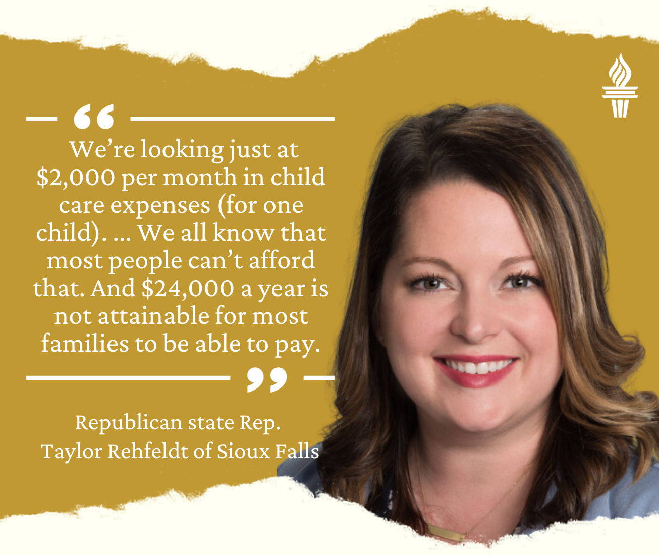 Taylor Rehfeldt quote on child care