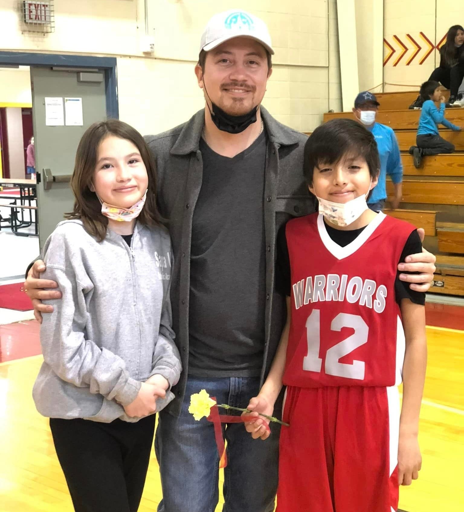 Gary Whipple is pictured with his nephew, Honor, and daughter, Ari. 