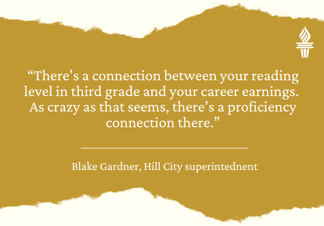 Quote from Hill City superintendent Blake Gardner 