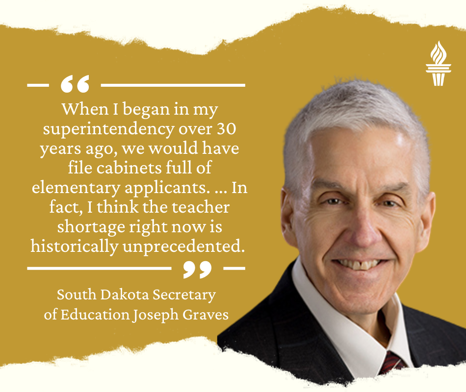 Quote from South Dakota Secretary of Education Joseph Graves