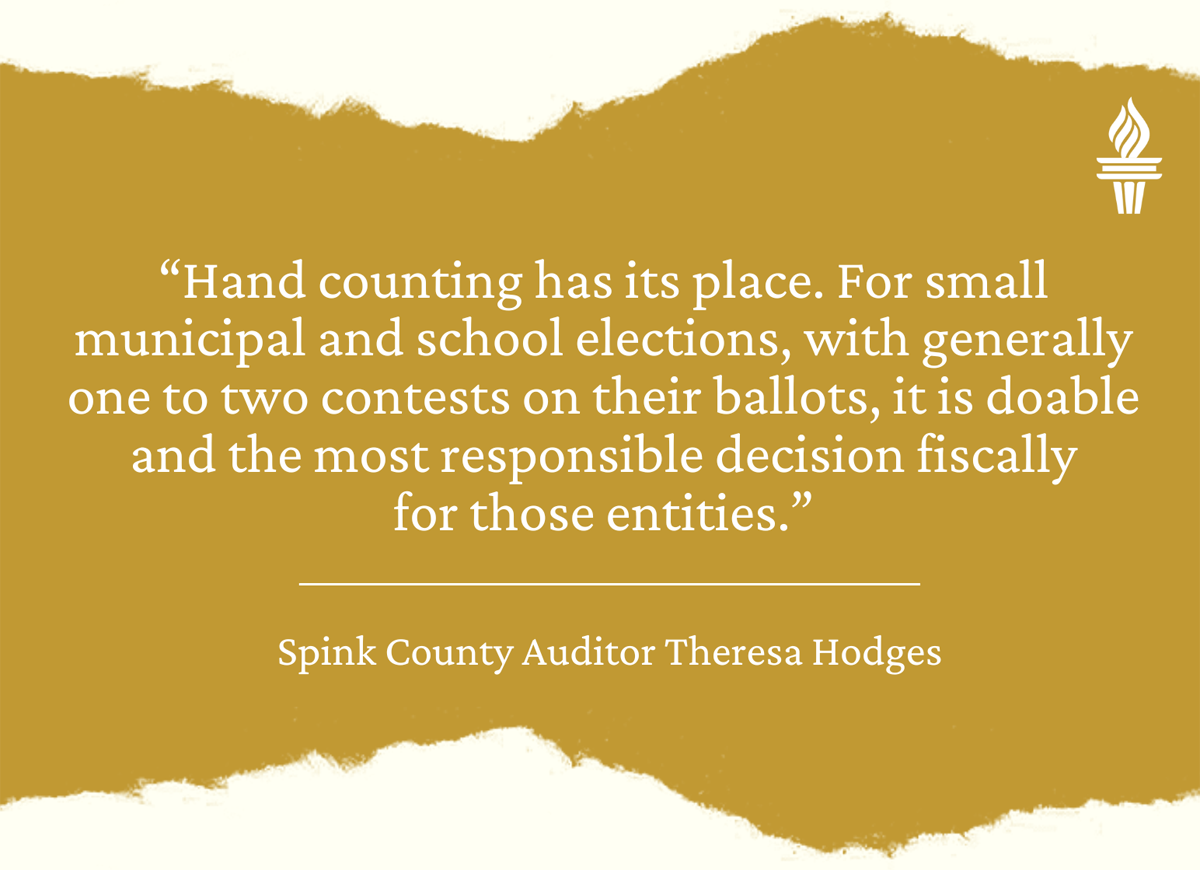 Quote from Spink County Auditor Theresa Hodges