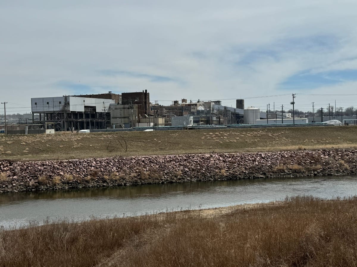 Smithfield Foods meatpacking plant near the Big Sioux River in Sioux Falls, South Dakota