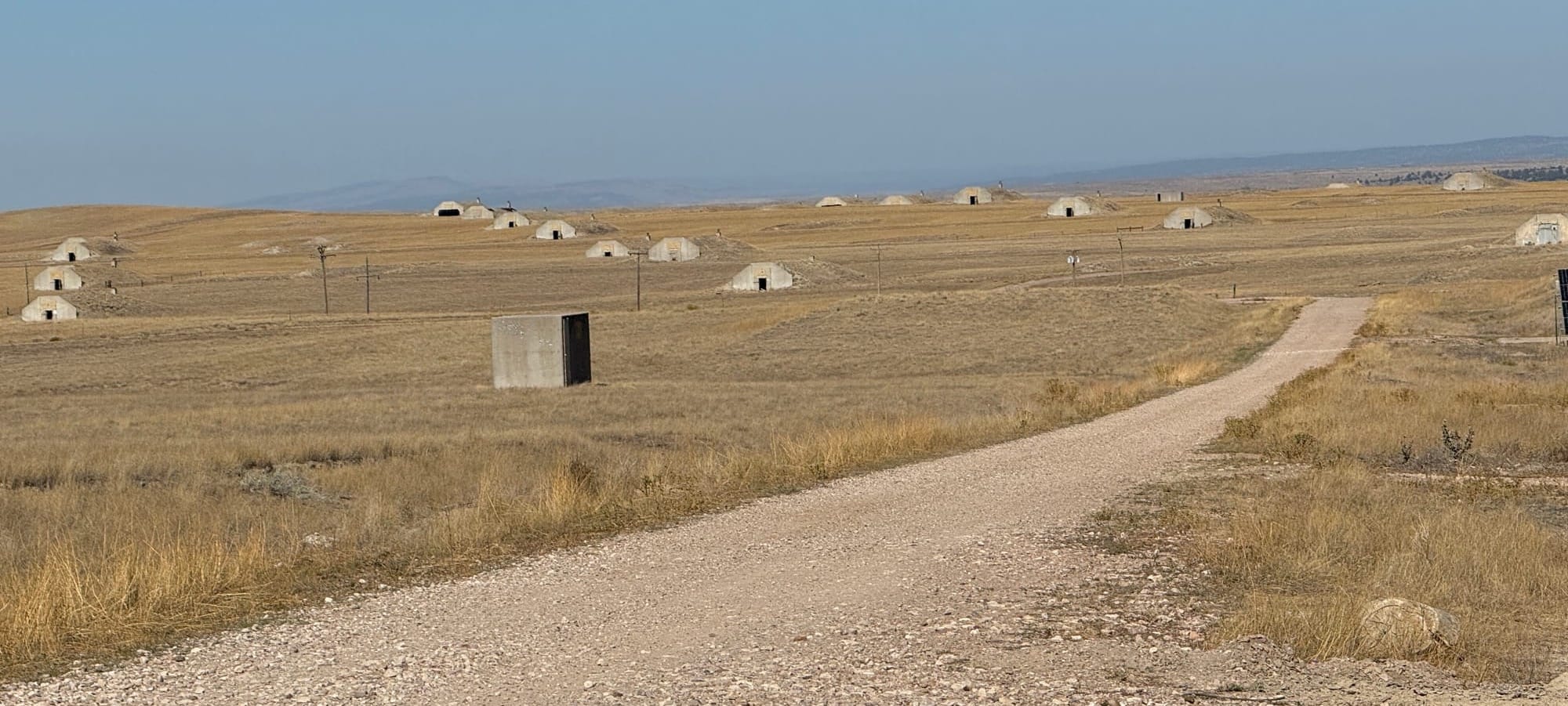 Hundreds of concrete bunkers, shown in 2024, are part of the Vivos xPoint community south of Edgemont, S.D. 