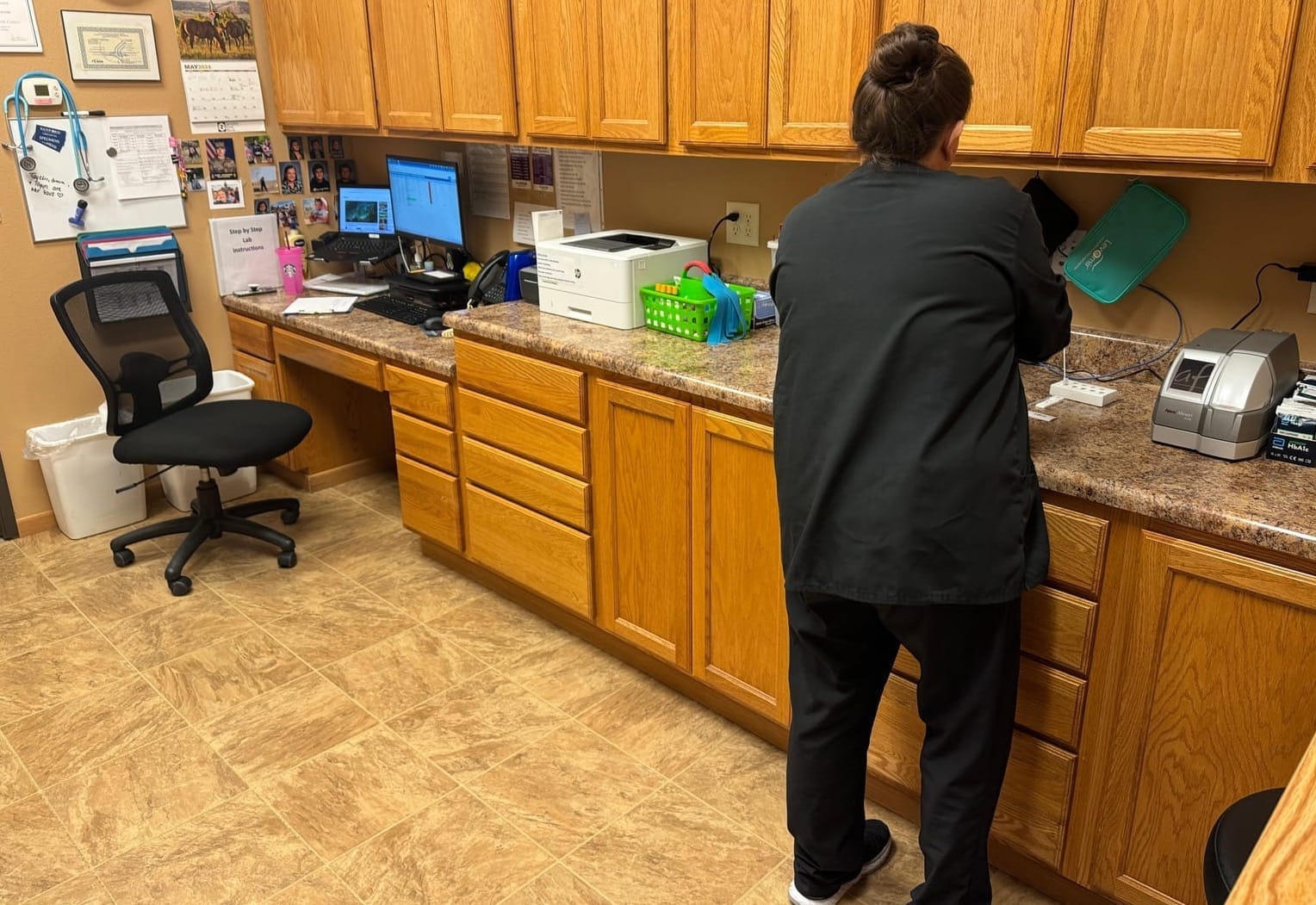 The medical lab at the Horizon Health Care clinic in Martin, S.D., is shown in April 2024. 