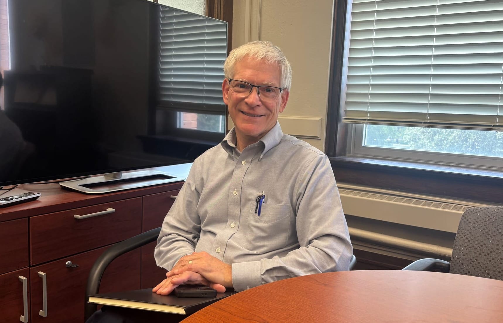 Daniel Scholl, VP for research and economic development at SDSU, is shown in his office on July 28, 2025.
