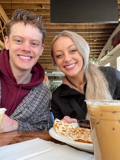 Siblings Matthew Weber and Brianna Easton at a restaurant in South Dakota.