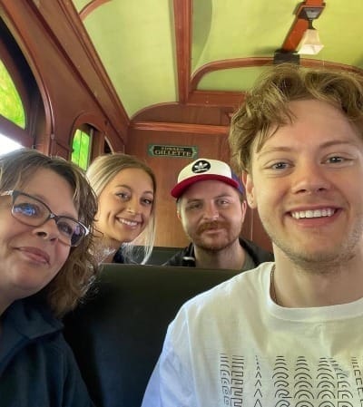 The Weber family poses for a photo