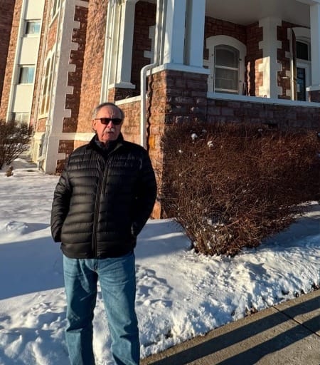 Doug Weber stands outside the South Dakota State Penitentiary in northern Sioux Falls on Feb. 13, 2025.