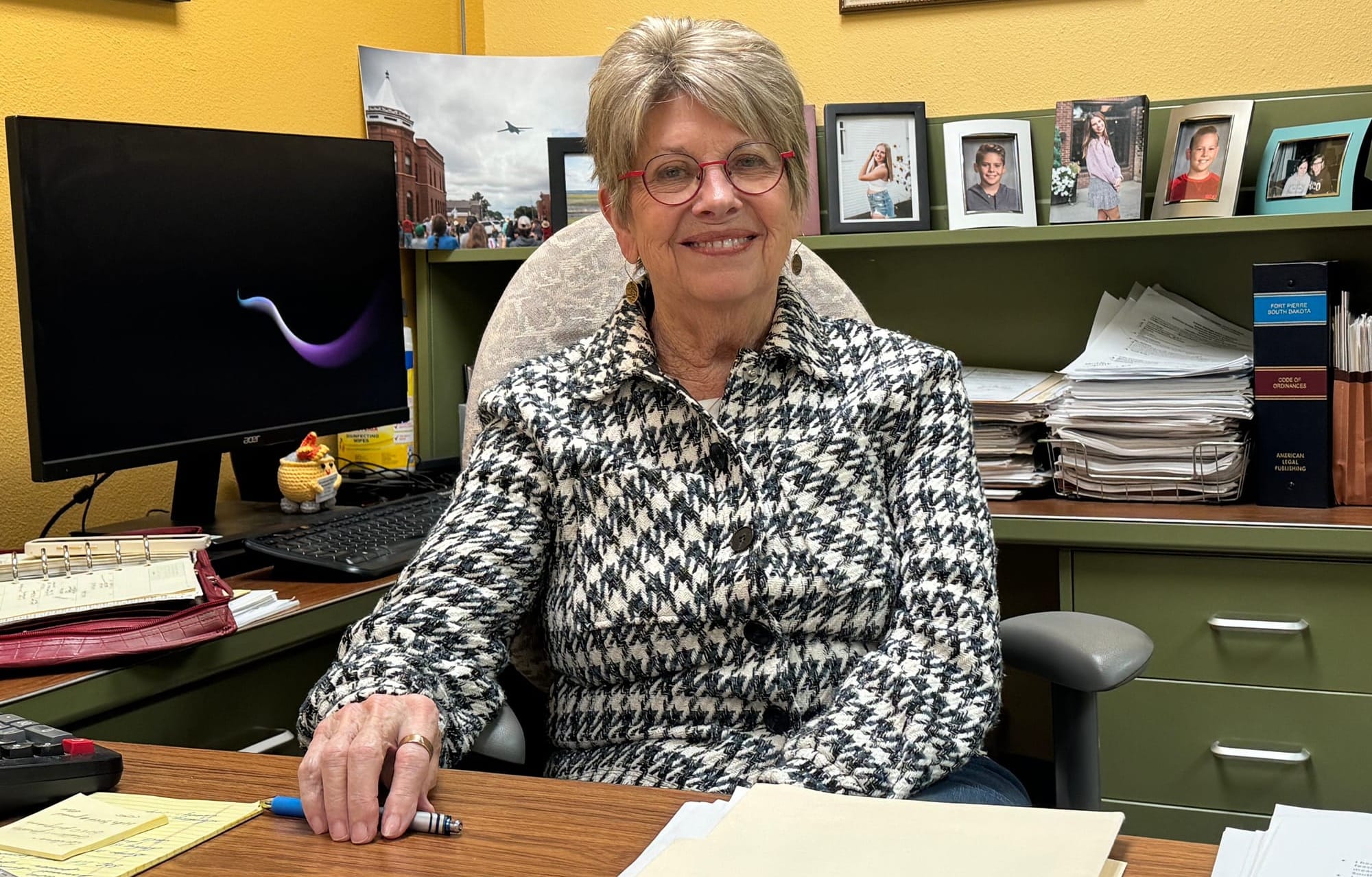 Fort Pierre, S.D., Mayor Gloria Hanson in her office on Feb. 5, 2026. 