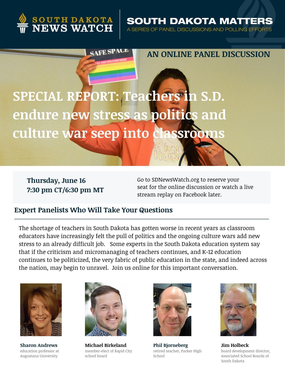 Panel discussion on politics and education set for Thursday, June 16, 2022
