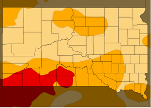Is the entire state of South Dakota in a drought?