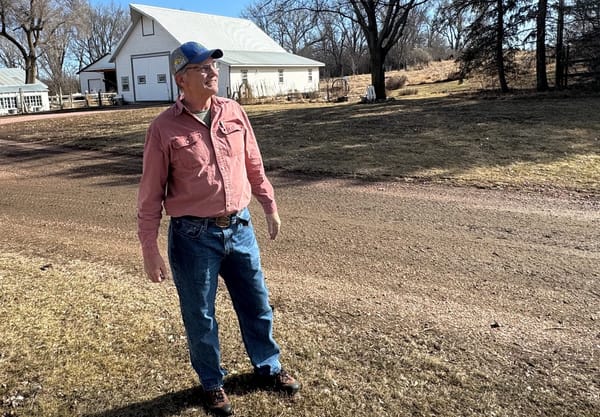 Third generation grain farmer Jeff Thompson