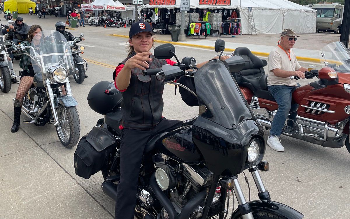 Biker at the Sturgis Motorcycle Rally