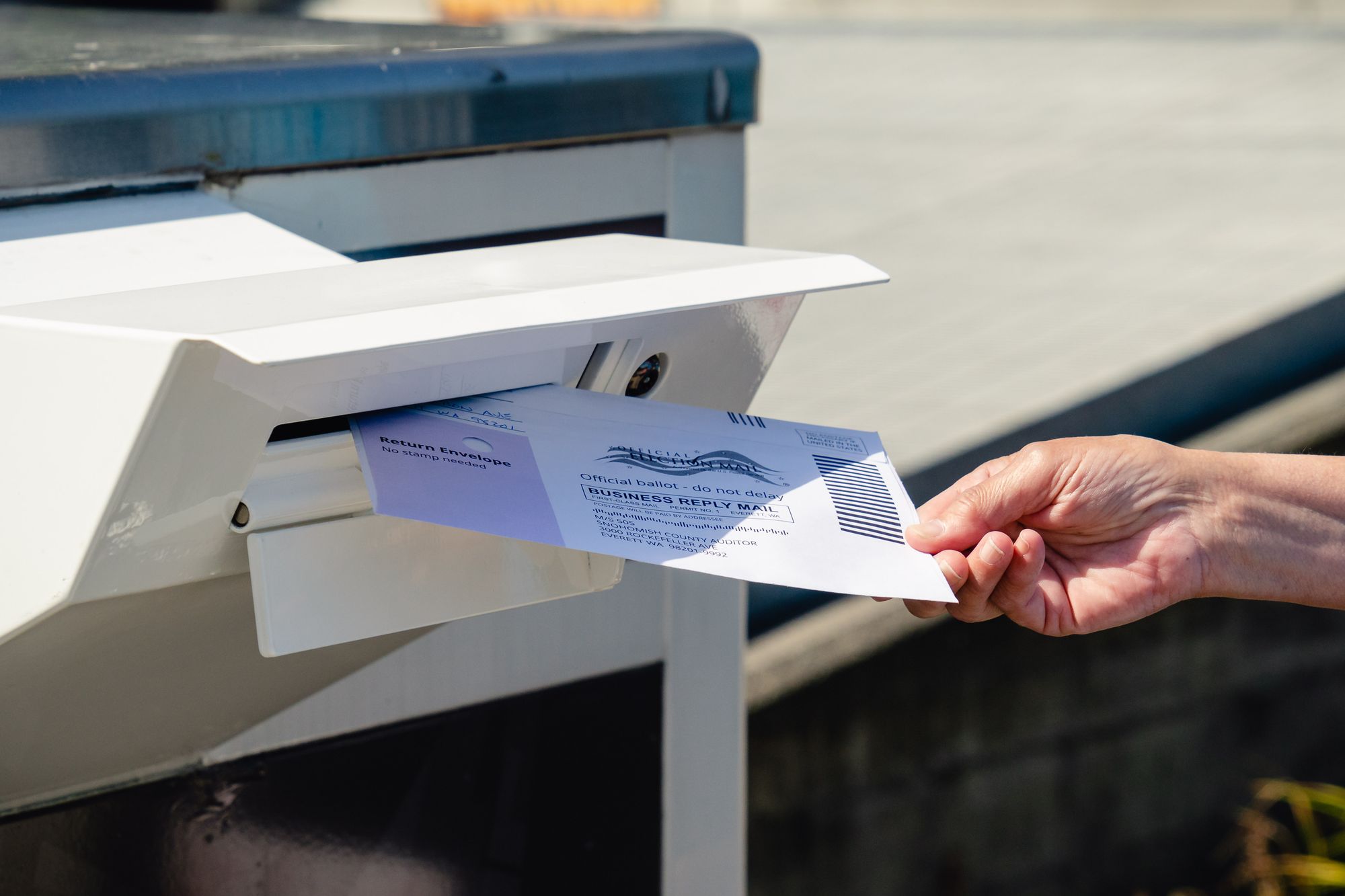 Election drop boxes in Washington state