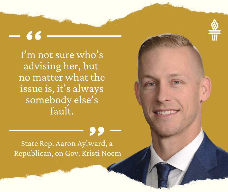 Aaron Aylward quote on Kristi Noem