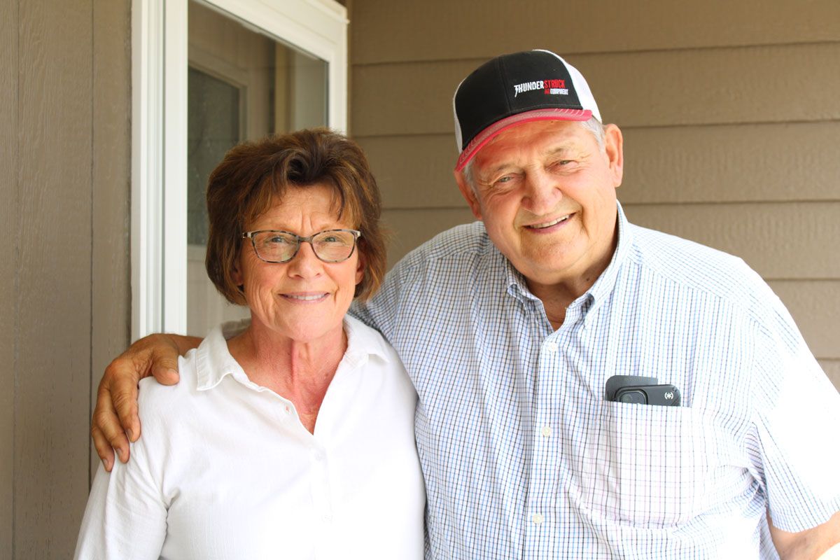 Farmers Ron Neugebauer and his wife Dawn Neugebauer