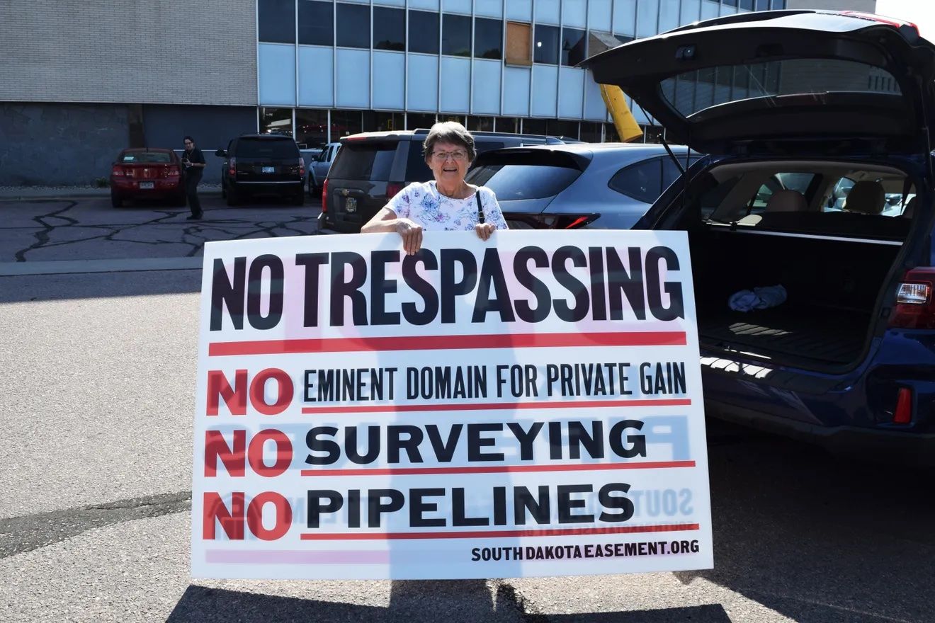 Carbon pipeline protest