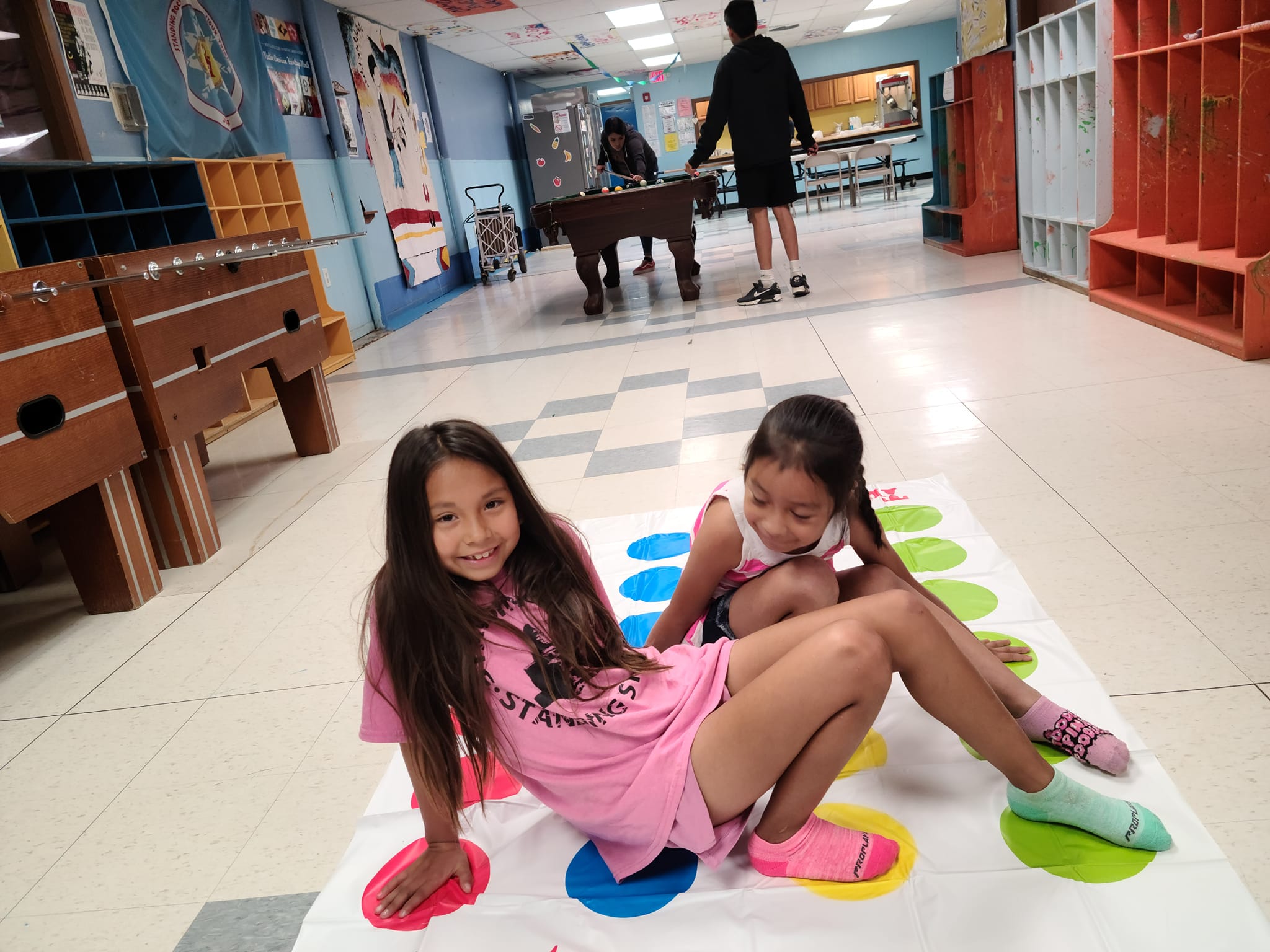 Boys & Girls Club kids play Twister